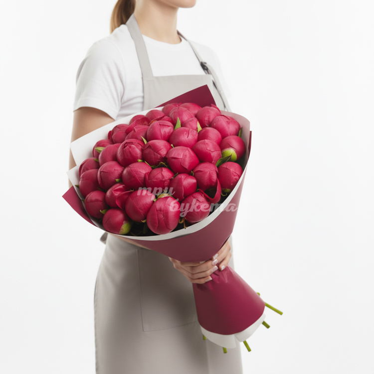 Красные пионы